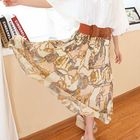 ZOO - Patterned Pleated Long Skirt