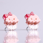 Sweet & Co. - Miss Cupcake Strawberry Stud Silver Earrings