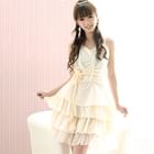 59 Seconds - Rosette-Detail Tie-Back Layered Dress