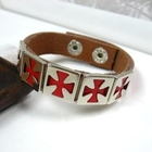 OWL Fashion - Genuine-Leather Studded Bangle