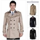 MINE M HOMME - Double-Breasted Trench Coat with Sash