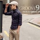 Groove9 - 3/4-Sleeve Plaid Shirt