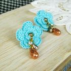 MyLittleThing - Blue Lace Flower Earrings