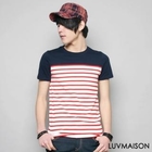 LUVMAISON - Color-Block Striped T-Shirt