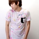 SeventyAge - Paint-Splatter Short Sleeve Top