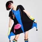 Othermix - Color-Block Hooded Oversized Top