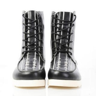 Genuine Leather High Top Sneakers