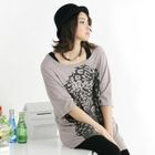 Stylewardrobe - Drop-Shoulder Print T-Shirt