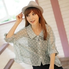 eFashion - Set: Tank Top + Dolman-Sleeve Dotted Shirt