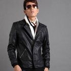 Men SP - Zip-Detail Faux-Leather Jacket