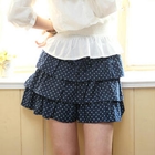 Tokyo Fashion - Layered Dotted Denim Skort