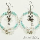 Sweet & Co. - Ballerina Blue Pearl Hoop Silver Earrings