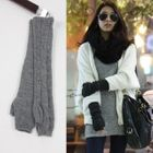 NunBusin - Cable-Knit Finger-Less Mittens