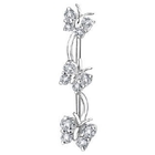 MaBelle - 18K White Gold Diamond Single Earring