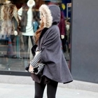 PIPPIN - Faux-Fur Trim Hooded Capelet