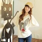 CLICK - Puppy Print Dolman Sleeve T-Shirt
