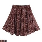 TIME/X9 - Floral-Print A-Line Skirt