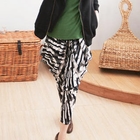 CatWorld - Draped Zebra-Print Harem Pants