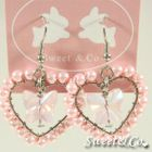 Sweet & Co. - Sweet Lover Pink Heart Butterfly Earrings