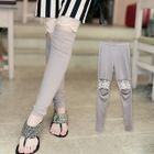 Clair Beauty - Lace Panel Cut-Out Leggings