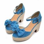 Grace Candy - Bow-Accent Platform Pumps