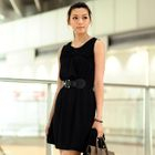 59th Street - Bow Detail Sleeveless Dress (Belt not Included)