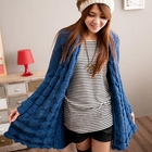 CatWorld - Tie-Waist Open-Front Cardigan
