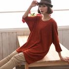 CatWorld - Dolman-Sleeve Studded Long Knit Top
