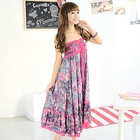 59 Seconds - Floral Print Strapless Maxi Dress