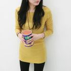 pinkdiamond - Boat-Neck Long-Sleeve Tee