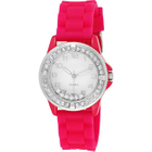 Collezio - Rhinestone-Detail Jelly Strap Watch