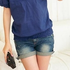 RingBear - Cuffed Denim Shorts