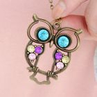 59 Seconds - Rhinestone Owl Necklace
