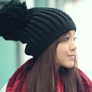 Pompom Detail Beanie