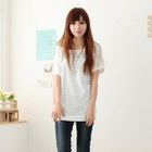 Maymaylu Dreams - Striped Boatneck Cotton Tee