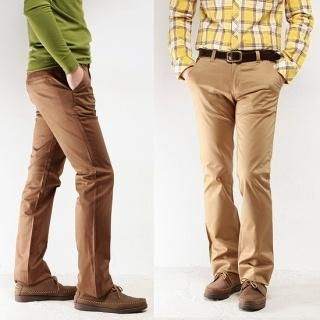 Flat-Front Straight-Leg Pants