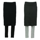 Dodostyle - Inset Rib-Knit Skirt Leggings