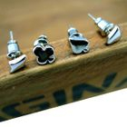 Fit-to-Kill - Poker Earrings -Silver