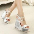Mancienne - Glitter Wedge Sandals