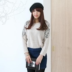 LORIKEET - Lace-Yoke Knit Top