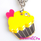 Sweet & Co. - Sweet&Co Mini Yellow Cupcake Crystal Silver Necklace
