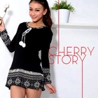 Cherry Story - Snowflakes Pom-Pom Sweater
