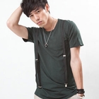MR.PARK - Short-Sleeve T-Shirt with Suspenders