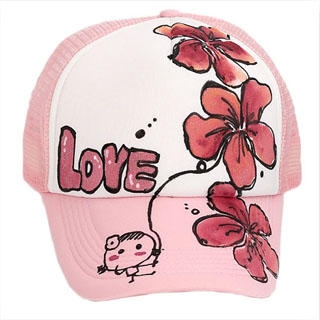 Hand-Drawn Pink Orchids Cap Cap Hand-Drawn Pink Orchids Cap Cap