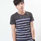 MR.PARK - Short-Sleeve Striped T-Shirt