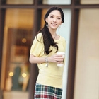 Melissa - Woven-Collar Short-Sleeve Knit Top