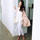 BENGGIRL - Short-Sleeve Double-Breasted Coat