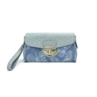 Biyibi - Butterfly-Patterned Twist-Lock Clutch