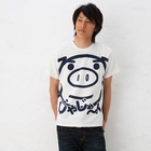 Buden Akindo - Short-Sleeve Print T-Shirt - Big Pig Face