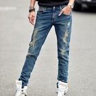REDOPIN - Distressed Straight-Leg Jeans
